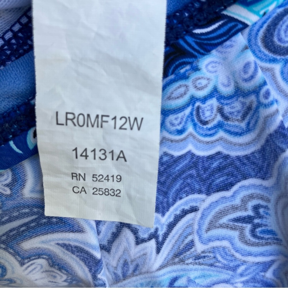 Lauren Ralph Lauren blue Paisley one piece skirted swimsuit size 16W Eurosummer - Picture 8 of 15